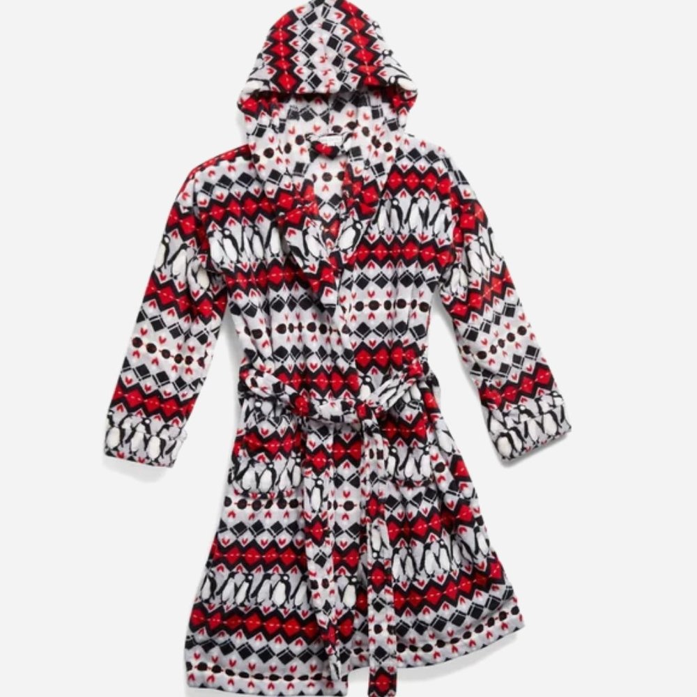 Vera Bradley Penguins Intarsia Large/Xtra Large Fleece Robe NWT